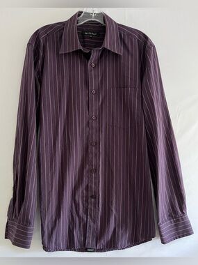 Britches Plum Pinstripe Button Down Dark Academia